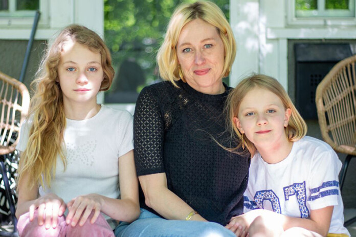 Tuesday Willaredt (center) with her daughters Vivienne, 12 (left), and Harlow, 9. Willaredt is working on getting both girls the services they need after both were diagnosed with dyslexia earlier this year.