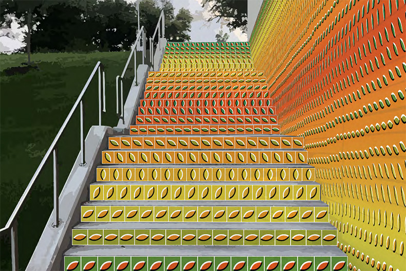 Milagros Collective's Merriam parking structural mural