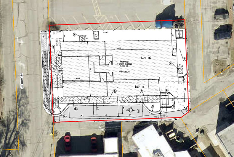 Aerial view of multitenant space in Lenexa