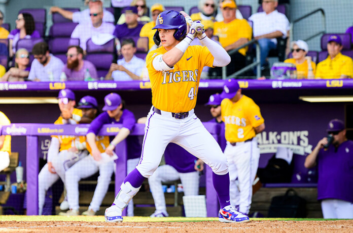 Ashton Larson, a St. Thomas Aquinas High School alumnus, plays baseball for LSU, the winning team for the College World Series.