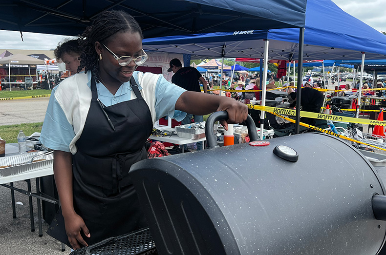 Gardner Edgerton High School Junior Lifted Akobi competed in the 2025 National High School BBQ Competition after wanting to make a better brisket than her parents.