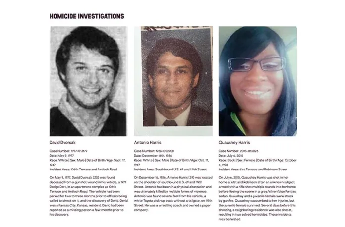 Overland Park Police Cold Case page