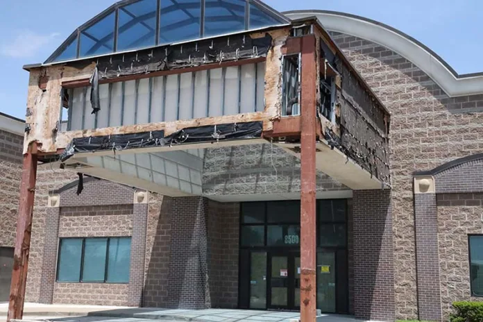 City staff found evidence that unauthorized modifications to the old Incred-A-Bowl building near 151st and Antioch made the building unsafe.