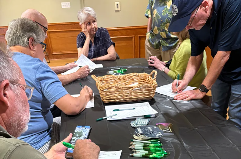 People attending the open house filled out comment sheets.