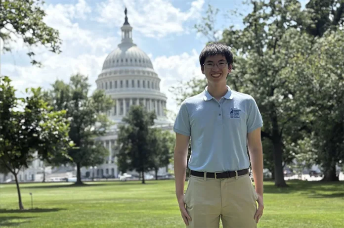 Matthew Chen, a senior at Blue Valley North High School, traveled to Washington, D.C., last month to attend a U.S. Senate Appropriations subcommittee hearing to advocate for cancer research funding.