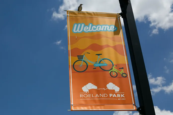 A street banner in Roeland Park.