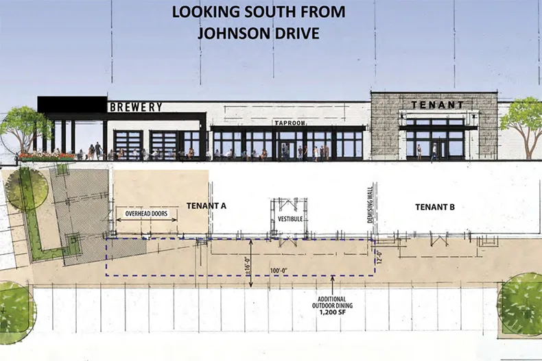 An early rendering of the plans to renovate the Wild Oats building in Mission.