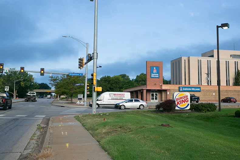 Some of the businesses Mission needs easements from to complete the Johnson Drive rehab project, including Burger King and Sherwin-Williams.