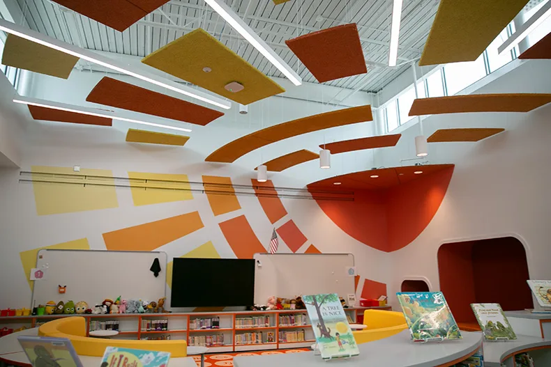 The new media center at Tomahawk Elementary 