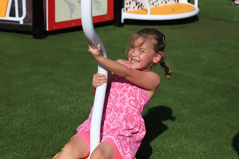 Children played at the newly unveiled Bietigheim-Bissingen Park in southern Overland Park.