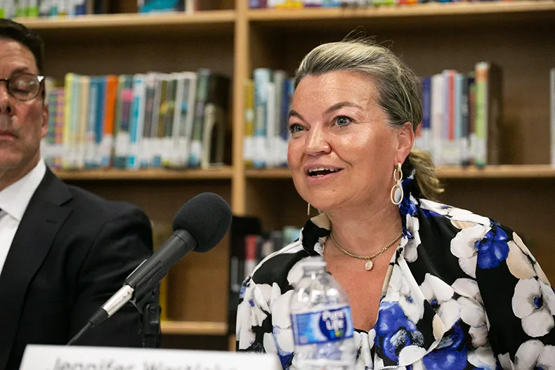 Jennifer Westlake is running for election to the Westwood City Council.