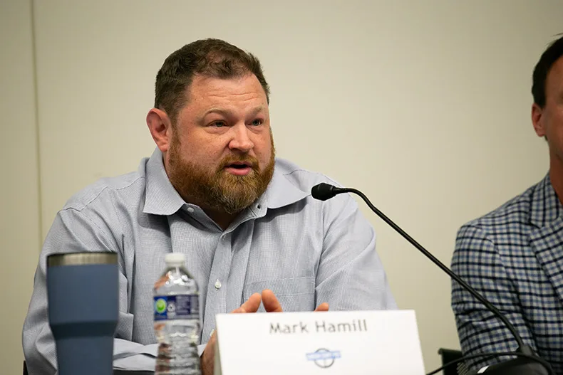 Mark Hamill is running for reelection to an at-large seat on the Johnson County Community College Board of Trustees.