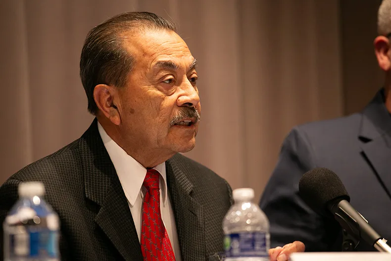 Rodolfo Arevalo is running for two separate city council seats, including an at-large four-year term and an at-large two-year unexpired term, and has also launched a write-in campaign for mayor.