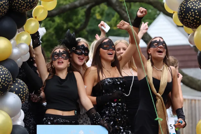 Shawnee Mission East students led the school's annual Lancer Day parade on Sept. 5.