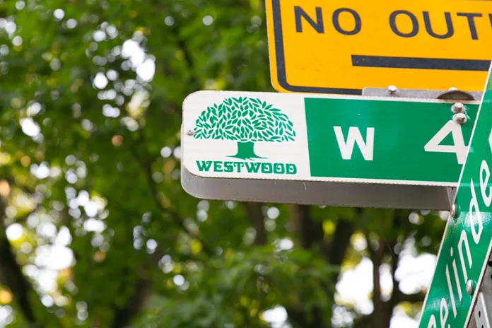 A Westwood street sign.