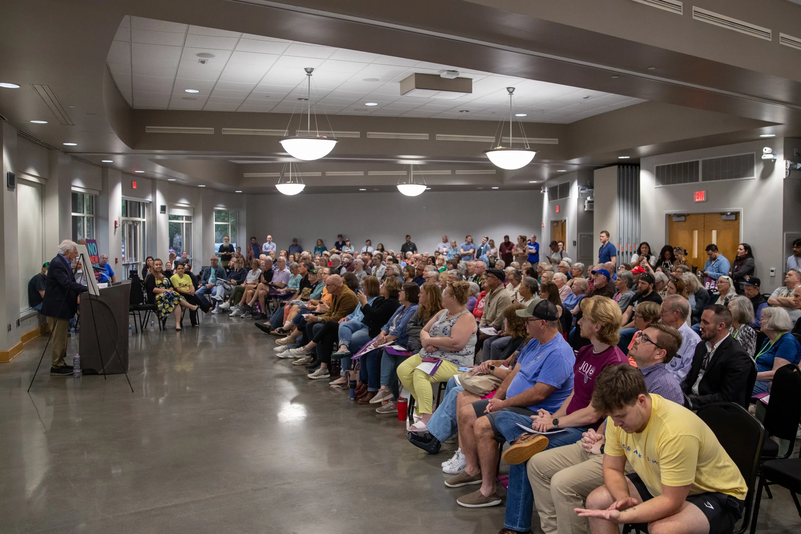 More than 200 people gathered on Tuesday, Oct. 14, at Sylvester Powell Community Center in Mission for a rally to voice opposition against Kansas Republicans' recent efforts to launch a special session focused on redistricting.