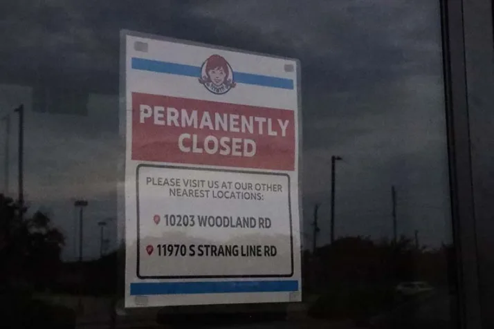 Wendy's closed Lenexa