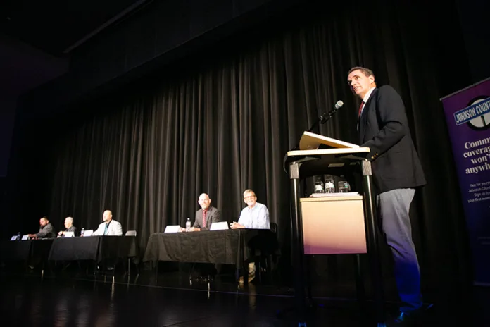 The Johnson County Post hosted a forum on Thursday, Oct. 9, at De Soto High School for candidates running for De Soto mayor and city council.
