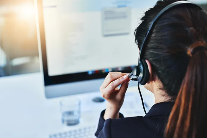 An agent in a call center.