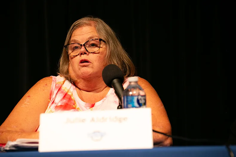 Julie Aldridge is running to fill a two-year unexpired term for position #1 on the Gardner Edgerton school board.
