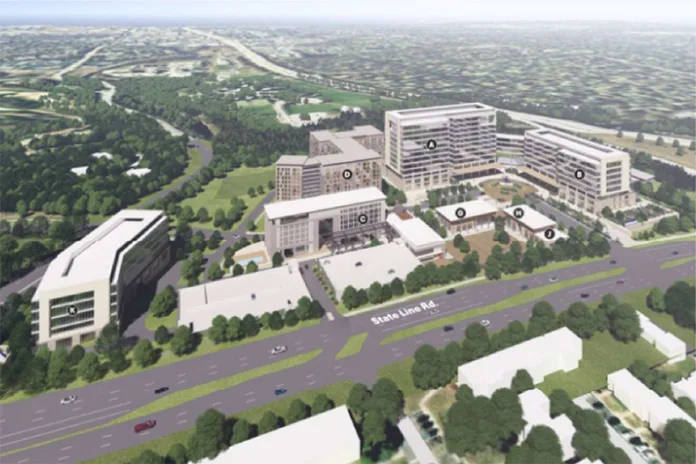 A design rendering of the proposed Hallbrook North project.
