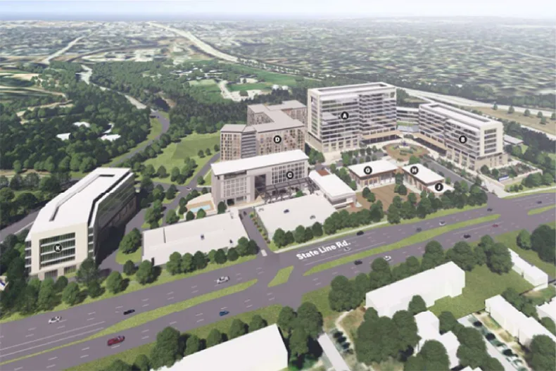 A design rendering of the proposed Hallbrook North project.