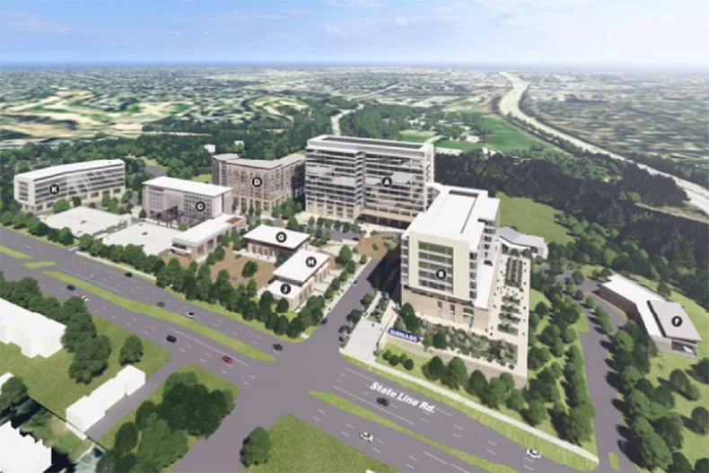 A design rendering of the proposed Hallbrook North project.