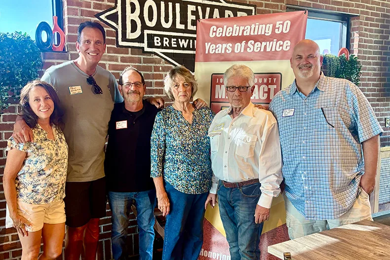 Med-Act alumni celebrated the organization's golden anniversary with a reunion Sept. 27 at Chicken n Pickle. From left, Tena Loats, Paul Nobrega, Mike Press, Carol Harper, Mike Davis and Bob Rankin.