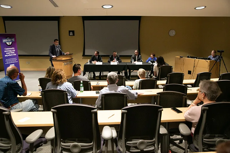 The Johnson County Post hosted a forum on Wednesday, Oct. 15, at the K-State Olathe campus for candidates running in contested races for Olathe City Council.