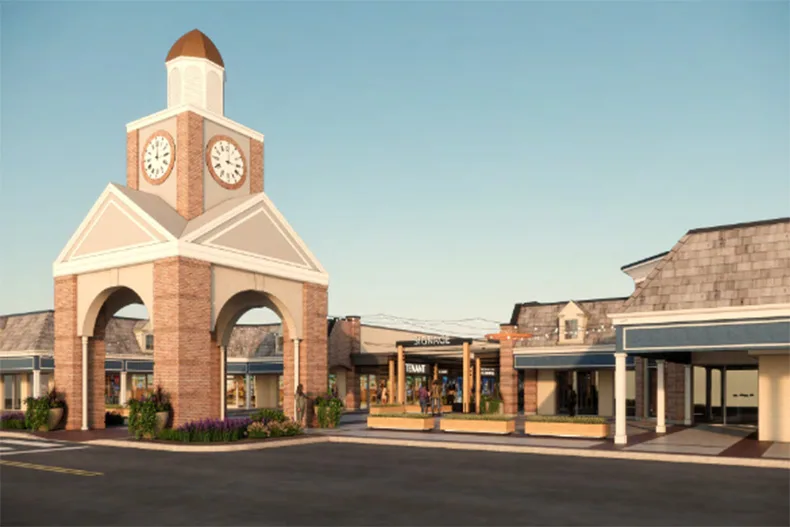 A rendering of courtyard upgrades at the Shops as proposed by First Washington Realty 