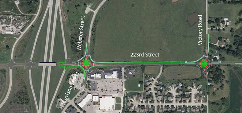 Spring Hill will add two roundabouts along 223rd Street.