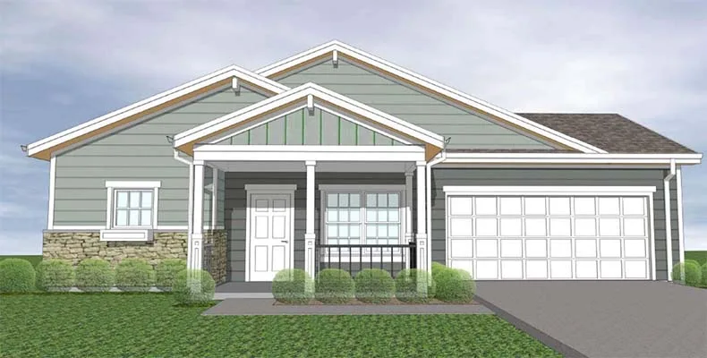 Rendering of a home proposed in Habitat for Humanity's affordable neighborhood in Lenexa.
