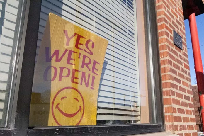 Open sign