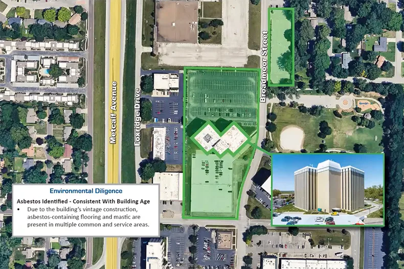 The footprint of phase two of the Foxridge Apartments. 