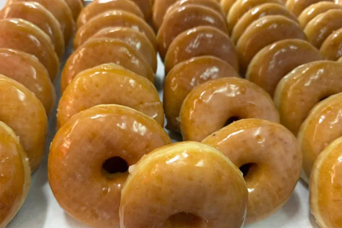 Glazed donuts at Holy Moly. Photo via Holy Moly Doughnuts Mission Facebook page.