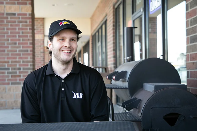 Charlie Janssen is a manager at The Rub Bar-B-Que.