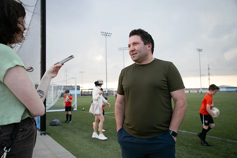 Ardy Dehdasht of Lenexa shared his thoughts on the Chiefs' move to Kansas while watching his son Beckham's soccer practice earlier this month.