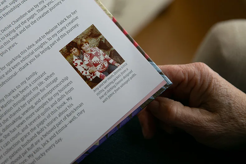 A picture of Amy and her mother, Donna, included in the new book. 