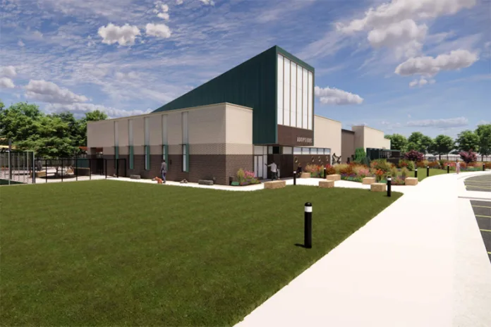 A rendering of Olathe's new animal shelter.