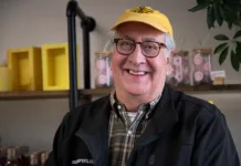 Robert Hughes, who runs the Hughes Family Farm and Jordy's Honey stand at the Overland Park Farmers' Market.
