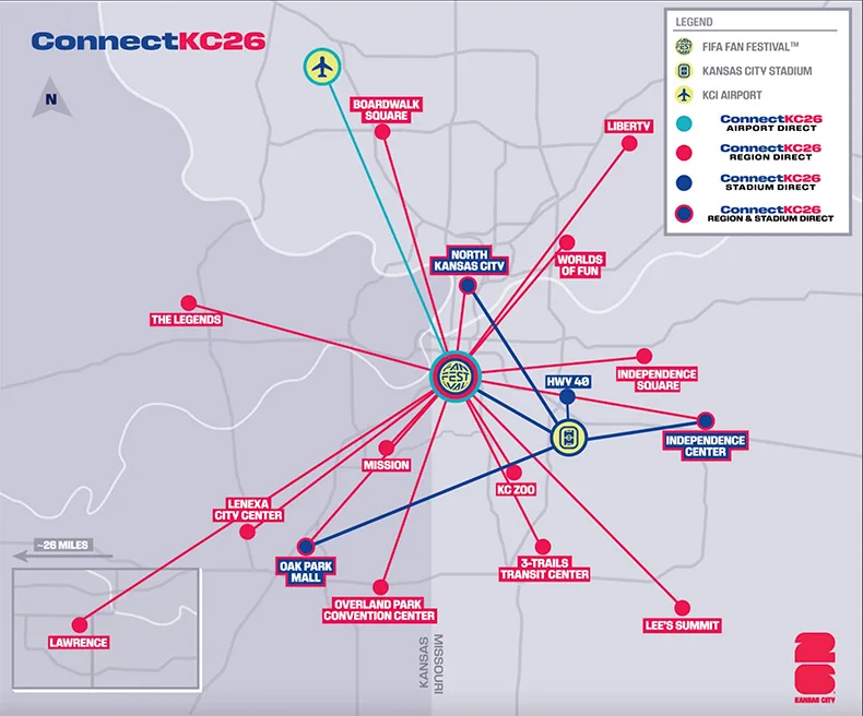 The new public transit options will run from June 11 to July 13 during the World Cup. The games are expected to bring hundreds of thousands of visitors to the area.