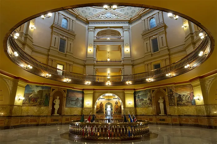 The rotunda of the Kansas State Capitol Building in Topeka, Kansas.