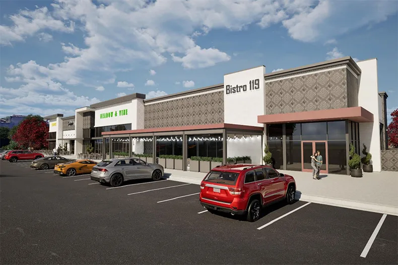 A design rendering of the $18 million project at Town Center Plaza.