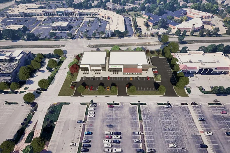 A design rendering of the $18 million project at Town Center Plaza.