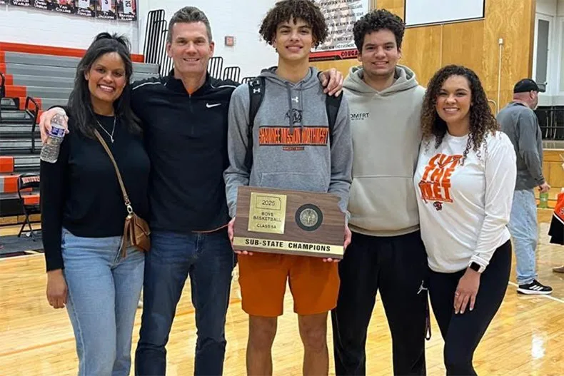 The Wagler family, from left, Jennifer, Logan, Keaton, Landon and Brooklyn. Photo courtesy Logan Wagler.
