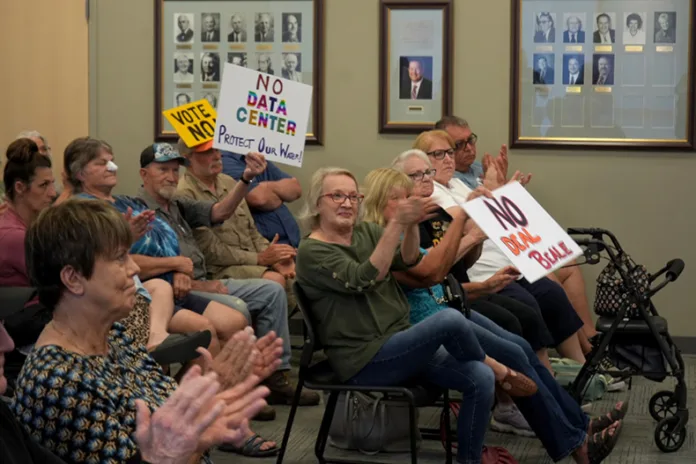 About 100 people attended the Gardner City Council meeting Monday night.