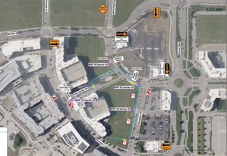 Lenexa road closures