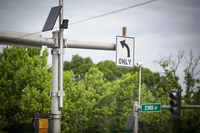 There are automated license plate reader cameras in all 50 states. This is near Sterling Avenue and 23rd Street in Independence, Missouri.
