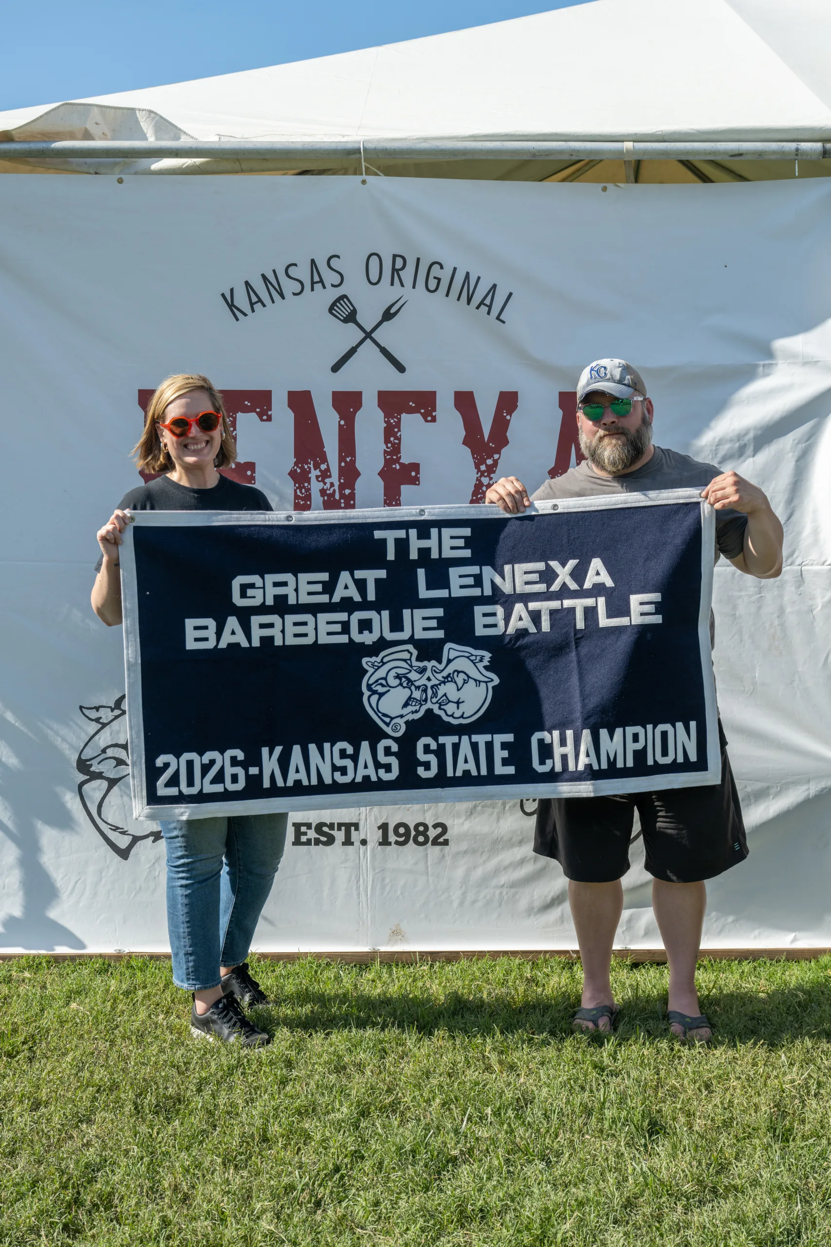 Gettin' Based from Nixa, MO, won the grand prize at this year's Great Lenexa BBQ Battle. Photo credit Finn Bedell. 