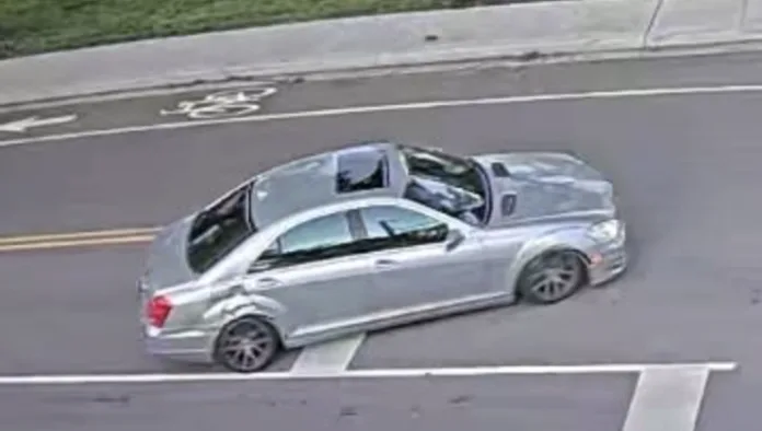 An image of the suspect vehicle in a June 1, 2026, hit-and-run all Nall Avenue in Prairie Village. Image courtesy Prairie Village Police.